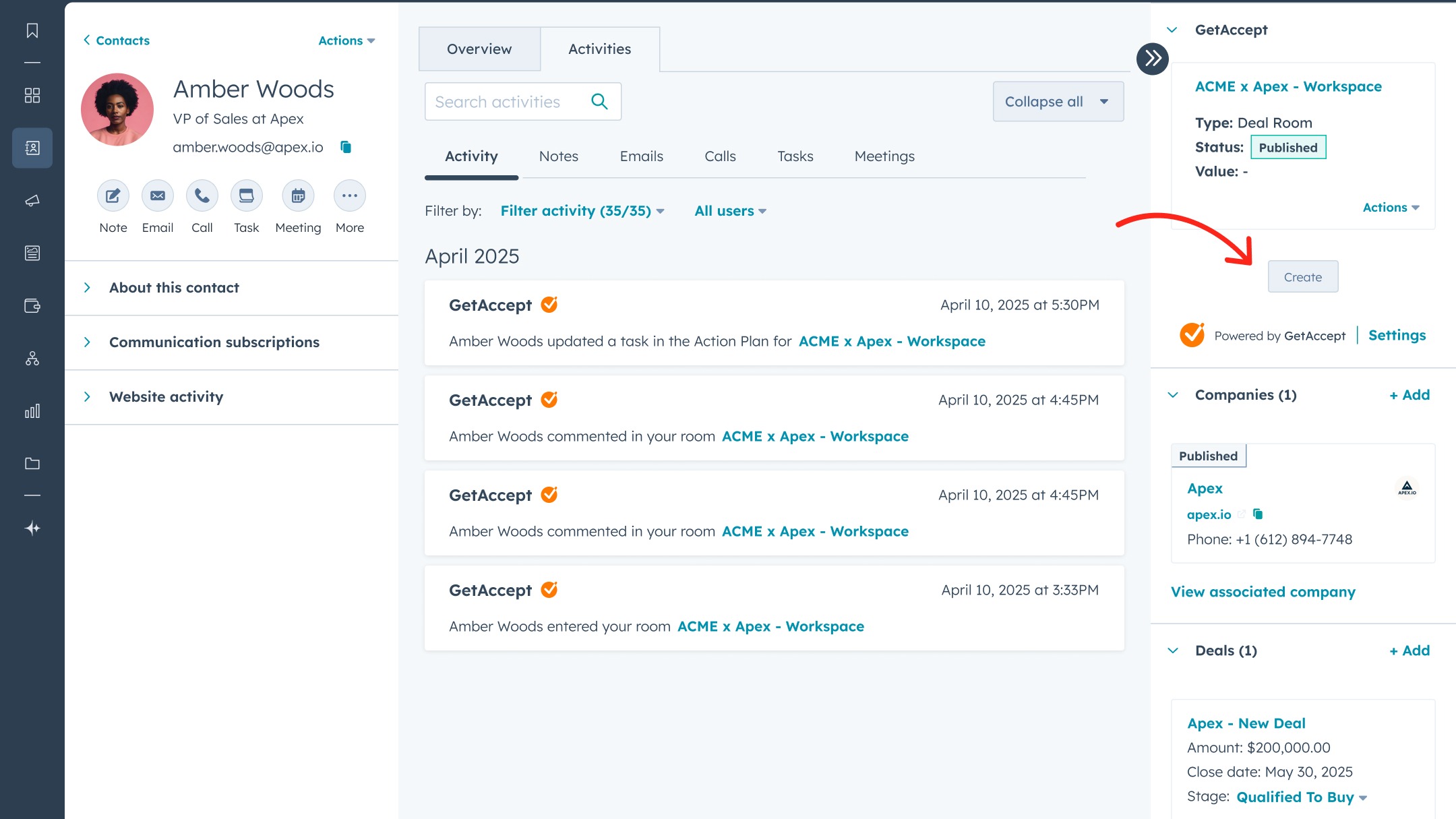 Send proposals & digital sales rooms natively from HubSpot
